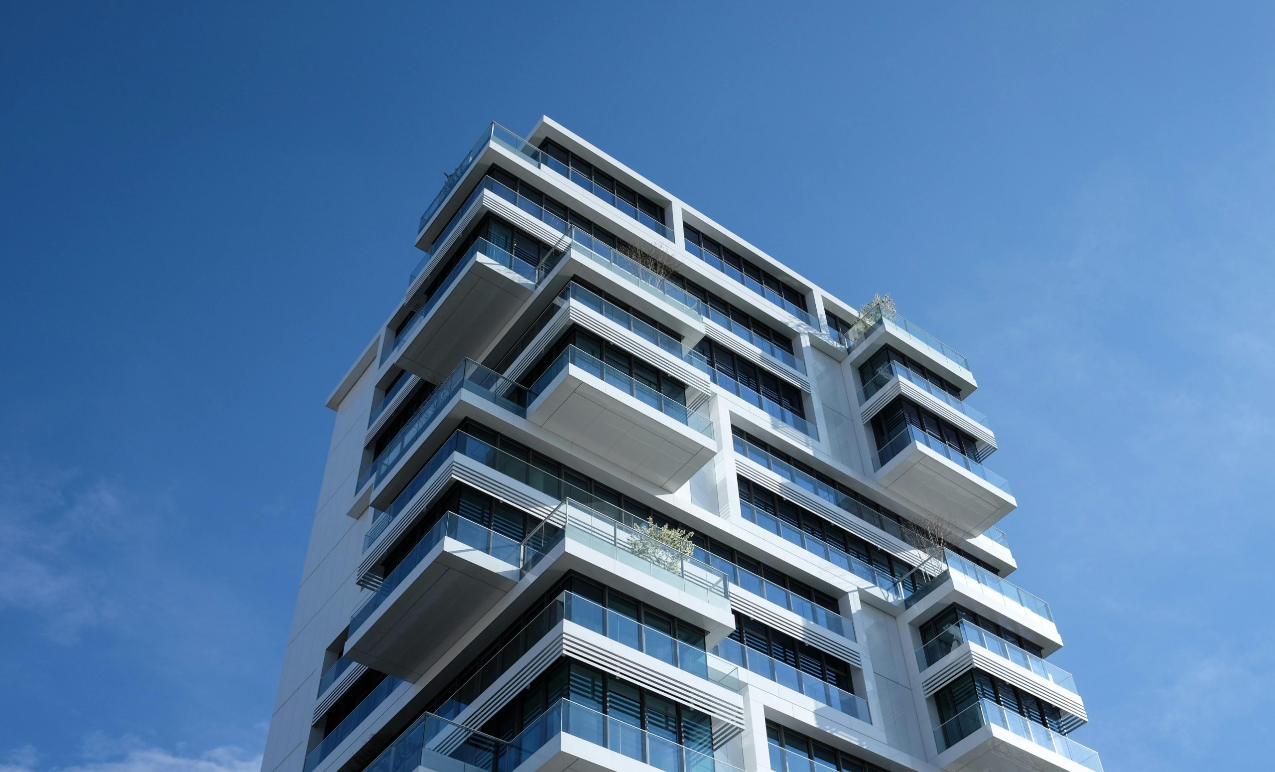 Condo building low angle